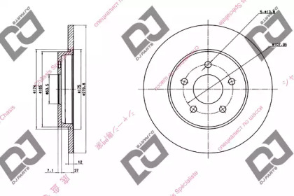 Тормозной диск DJ PARTS BD1341